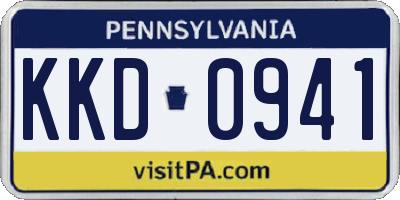 PA license plate KKD0941