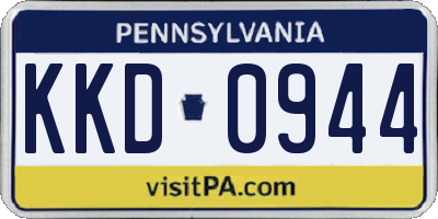 PA license plate KKD0944