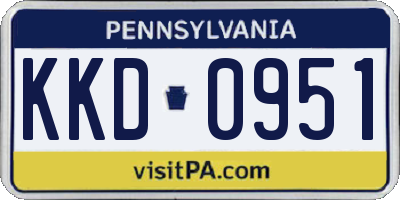 PA license plate KKD0951
