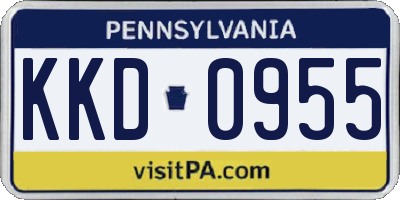 PA license plate KKD0955