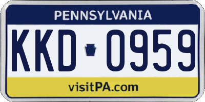 PA license plate KKD0959