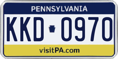 PA license plate KKD0970