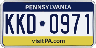 PA license plate KKD0971