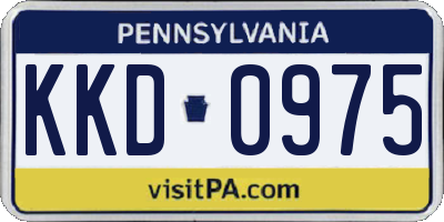 PA license plate KKD0975