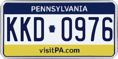 PA license plate KKD0976