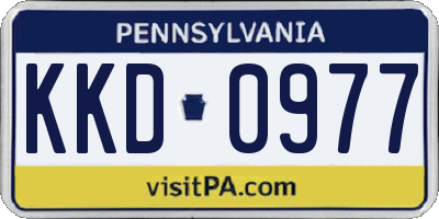 PA license plate KKD0977