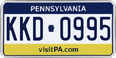 PA license plate KKD0995