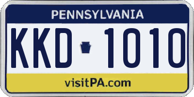 PA license plate KKD1010