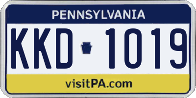 PA license plate KKD1019