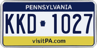 PA license plate KKD1027