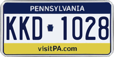 PA license plate KKD1028