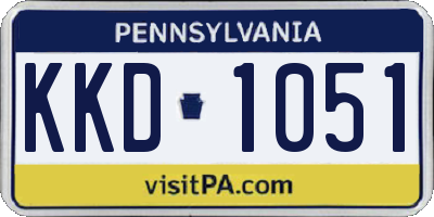 PA license plate KKD1051