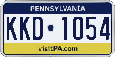 PA license plate KKD1054