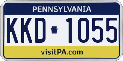 PA license plate KKD1055