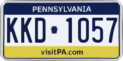 PA license plate KKD1057