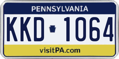 PA license plate KKD1064