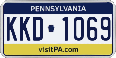 PA license plate KKD1069