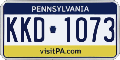PA license plate KKD1073