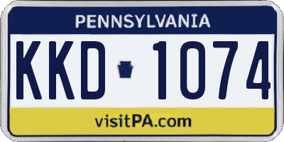 PA license plate KKD1074