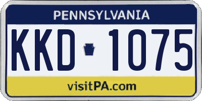PA license plate KKD1075