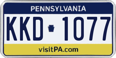 PA license plate KKD1077