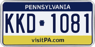PA license plate KKD1081