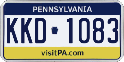 PA license plate KKD1083