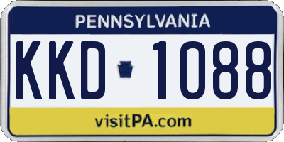 PA license plate KKD1088