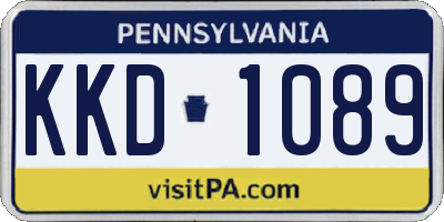 PA license plate KKD1089