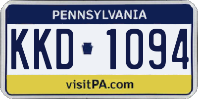 PA license plate KKD1094