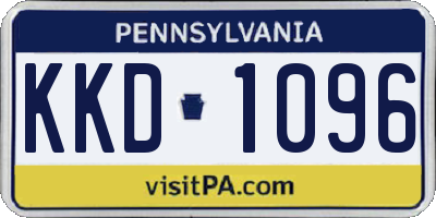 PA license plate KKD1096
