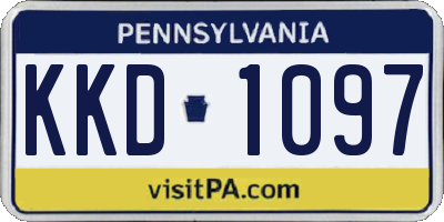 PA license plate KKD1097