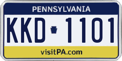 PA license plate KKD1101