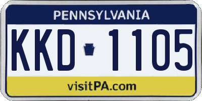 PA license plate KKD1105
