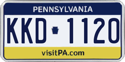 PA license plate KKD1120