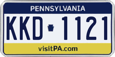 PA license plate KKD1121
