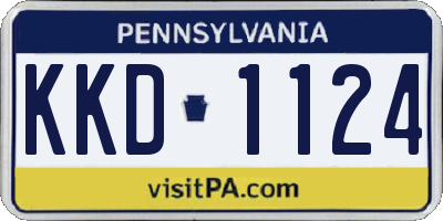 PA license plate KKD1124
