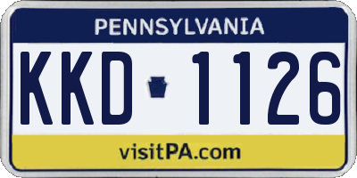 PA license plate KKD1126