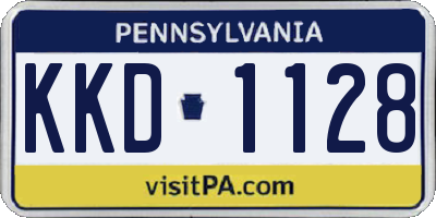 PA license plate KKD1128