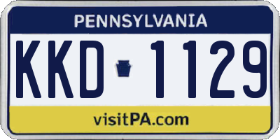 PA license plate KKD1129