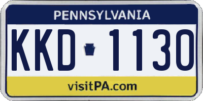 PA license plate KKD1130
