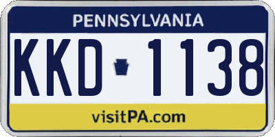 PA license plate KKD1138