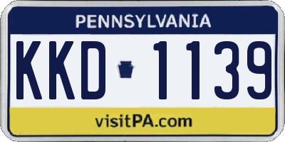 PA license plate KKD1139