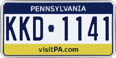 PA license plate KKD1141