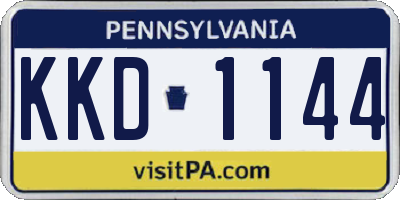 PA license plate KKD1144