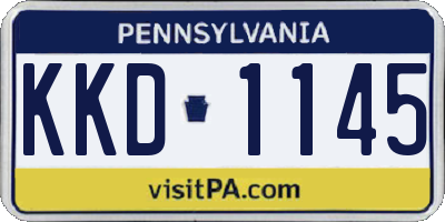 PA license plate KKD1145