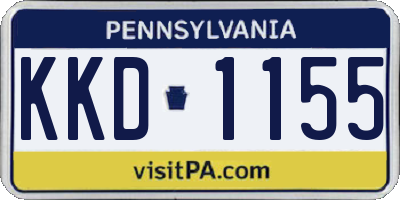 PA license plate KKD1155