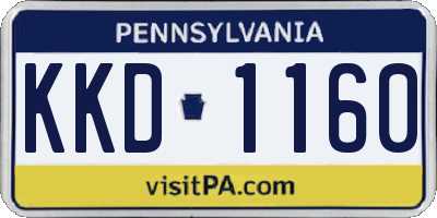 PA license plate KKD1160