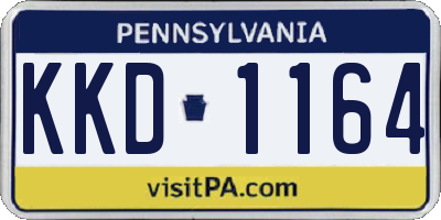 PA license plate KKD1164