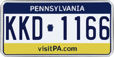 PA license plate KKD1166